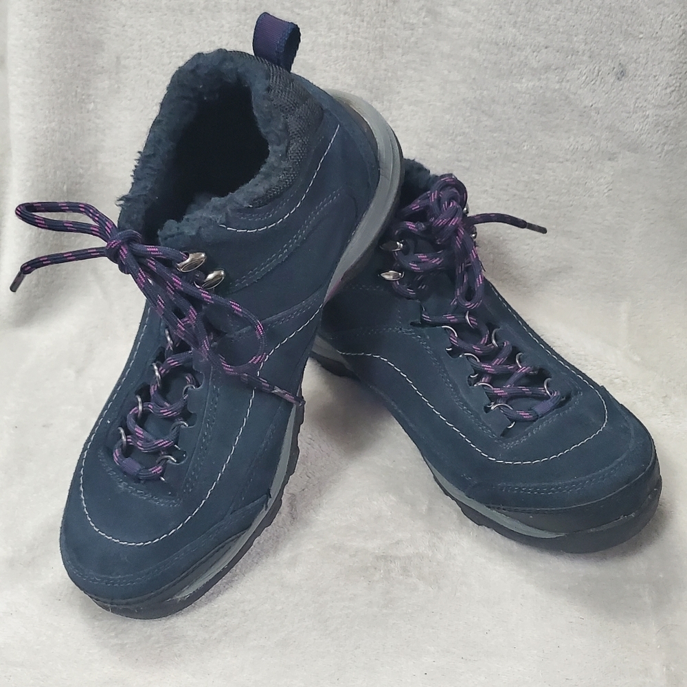 Ryka Canyon Shearling Suede Leather Hiking Boots